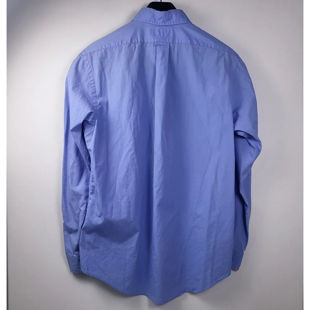 Ralph Lauren Custom Fit Dress Shirt Button Down Long Sleeve Blue Mens Large - Picture 3 of 8